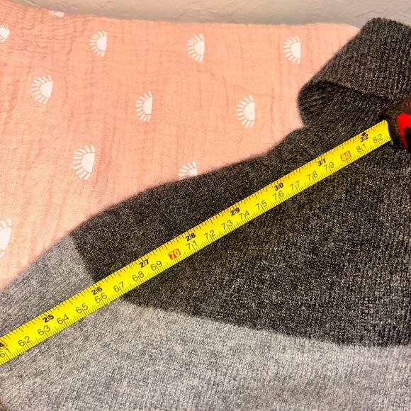 Charter Club Sweater Womens XS Gray Brown Striped Luxury Cashmere Turtleneck - Picture 3 of 7